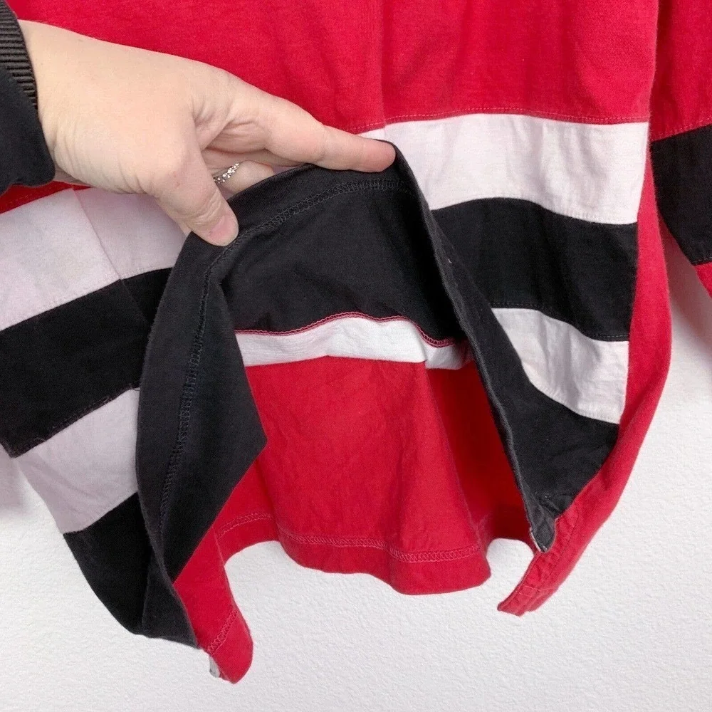 Vintage Kansas City KC Chiefs Logo Athletic Long Sleeve T-Shirt XL Red Black - Picture 6 of 8